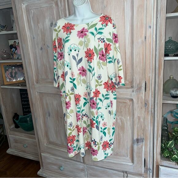 J. Jill Floral Dress Women’s 1X NEW - Picture 4 of 11